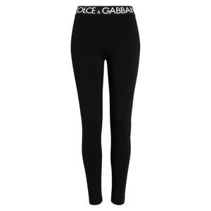 Dolce &amp, Gabbana Леггинсы Dolce&amp,Gabbana с логотипом, эластичный пояс, хлопок и спандекс, Италия 10045756