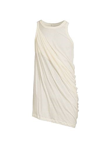 Хлопковый топ с асимметричным драпированием Anthem от Rick Owens, 100% хлопок, сделан в Италии 11036577