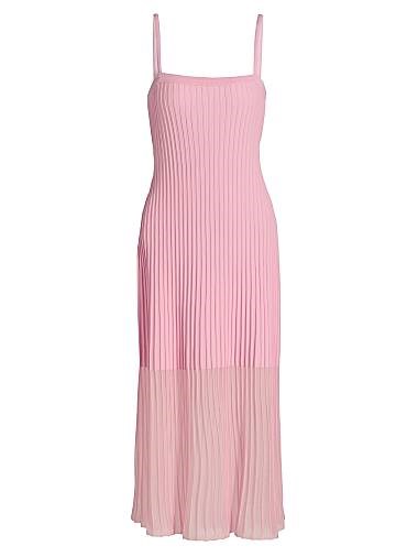 Полупрозрачное трикотажное платье-камуфляж Milly с прямым вырезом и фиксированными бретелями, длина до середины бедра 11013619