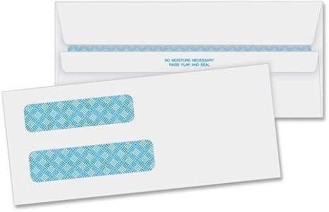 Bsn Wholesale CASE of 5 - Bus. Source Dbl Window No. 8-5/8 Invoice Envelopes-Envelope, Dbl Win, No. 8-5/8 ,, 3-5/8 ,x8-5/8 ,, 500/BX, WE 11075495