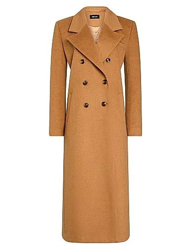 Ser.O.Ya Двубортное шерстяное пальто Leche с отложным воротником, 50% шерсть 11034636