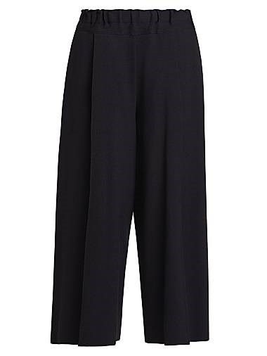 Широкие брюки Campagne от Issey Miyake с эластичным поясом и карманами из 50% хлопка и 47% нейлона 11034558