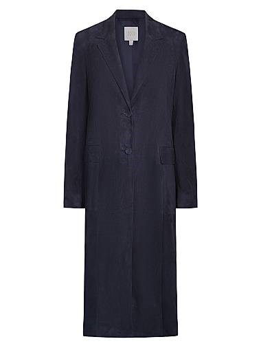 Длинное кожаное автопальто Long Run от TWP с лацканами, карманами на клапанах и длинными рукавами 11036559