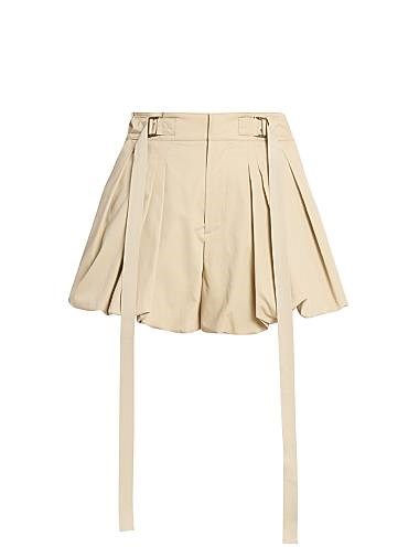 Chloe Шорты Chloe из плетёного 100% хлопка с поясом и пузырчатым подолом, производство Италия 11035061
