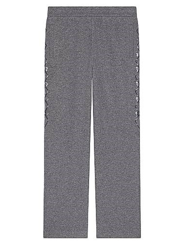 Спортивные флисовые брюки Givenchy с вышивкой стразами в стиле аргайл, на резинке, произведены в Италии 11031420