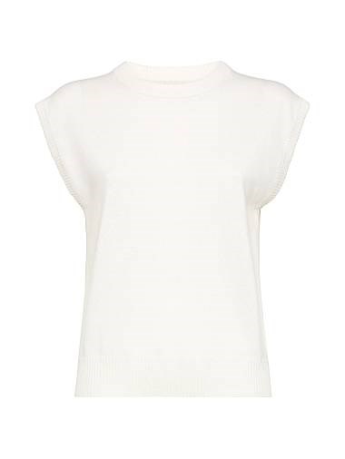 Жилет Brunello Cucinelli из 100% кашемира с круглым вырезом и декором из монили, Италия 11031810