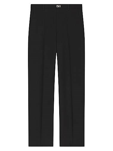 Узкие брюки из технической шерсти Givenchy с кнопочной застёжкой и клипсой 2G, произведено в Италии 11031827