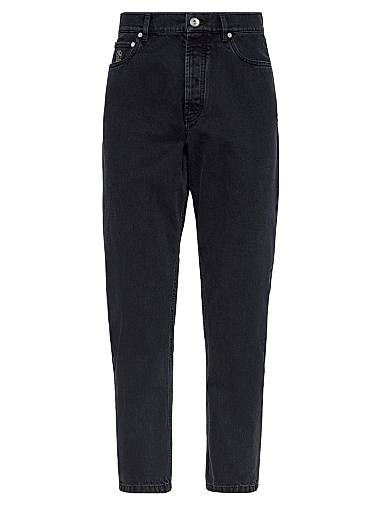 Джинсы Brunello Cucinelli из серого денима с узнаваемым кроем и пятью карманами, Италия 11034399