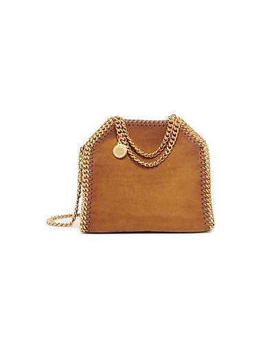Stella McCartney Сумка Tiny Tote из веганской замши с двойными ручками и плечевым ремнем, размер 18 см х 18 см х 6,5 см 11031159