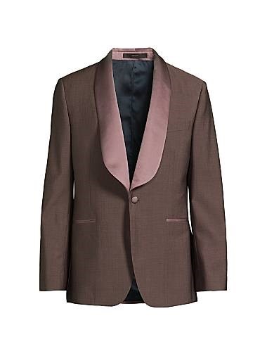 Элегантный ужинный пиджак из шерсти и мохера с сатиновыми деталями от Paul Smith, Италия 11035370