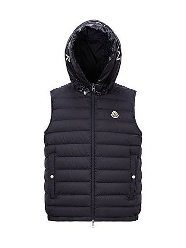 Пуховой жилет с капюшоном Bourget от Moncler из переработанного полиэстера с наполнителем из 90% утиного пуха 11034649