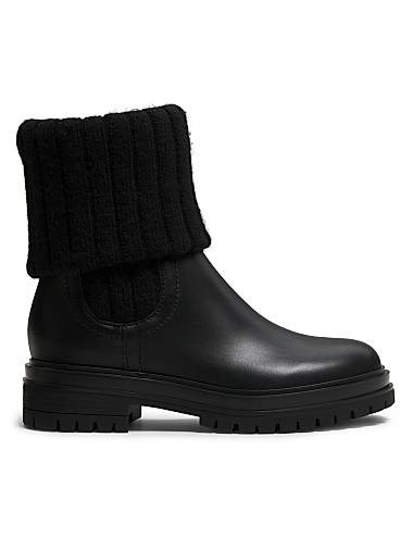 Gianvito Rossi Ботинки Tenney Foldover из премиальной итальянской кожи с резиновым протектором и круглым носком 11034738