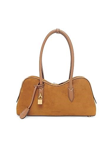 Stella McCartney Сумка Stella Ryder из замши с двойными ручками и молнией, размеры 36 см x 19 см x 16 см 11031135