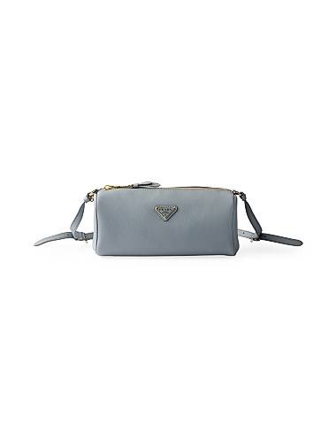 Prada Кожаный чехол с геометрическим узором, 100% телячья кожа, на молнии и с регулируемой ручкой 11031219