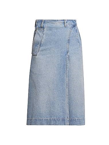 Victoria Beckham Denim Wrap Midi-Skirt 11023928