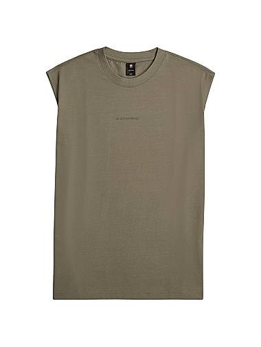 Майка без рукавов G-Star RAW с логотипом на груди, 100% хлопок, круглый вырез 11010357