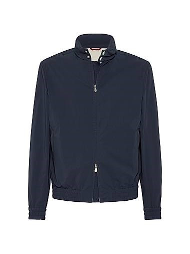 Водонепроницаемая непромокаемая куртка Brunello Cucinelli с капюшоном, убирающимся и двумя карманами 11031836