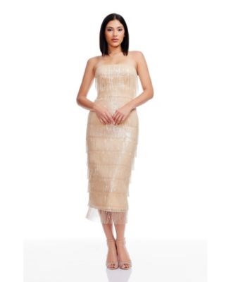 Dress the Population Женское обтягивающее платье без рукавов Viviana с подчёркивающим силуэт эффектом, 100% полиэстер 11238733