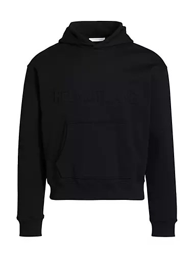 Худи Helmut Lang Embossed Studio из легкого хлопка с капюшоном и карманом-кенгуру, Португалия 10042814