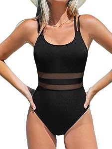 Женский текстурированный купальник CUPSHE с вырезом-лодочка, двойными бретелями и переплетенной регулируемой спинкой 11240849