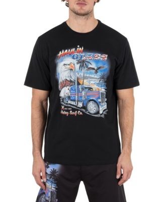 Мужская футболка Hurley Haulin', Glass из 150 г/м? хлопкового джерси с коротким рукавом — стильный и комфортный выбор 11233339