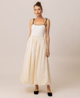 Женское макси-платье с рюшами и спагетти-лямками от Line &amp, Dot, топ из комфортного трикотажа 11172030