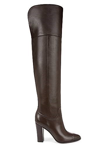 Кожаные ботфорты Conrad с миндалевидным носком и боковой молнией от Veronica Beard 11018843