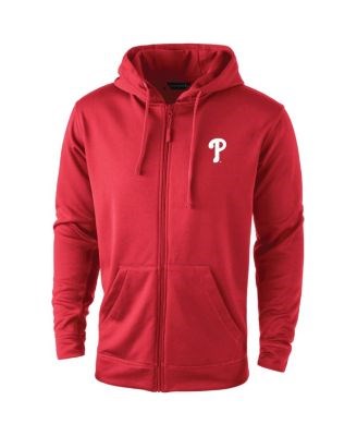 Dunbrooke Мужское красное худи Philadelphia Phillies Trophy на молнии с вышитым логотипом 11230911