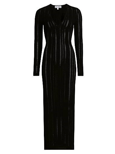 Макси-платье Sai с V-образным вырезом и длинными рукавами от Ronny Kobo, состав: 65% вискоза, 35% нейлон 11010070