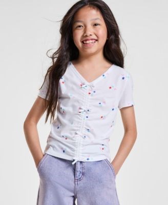 Молодежный топ с рисунком звезд и сердец, украшенный бантиками от Epic Threads, эксклюзивно в магазине 11238669