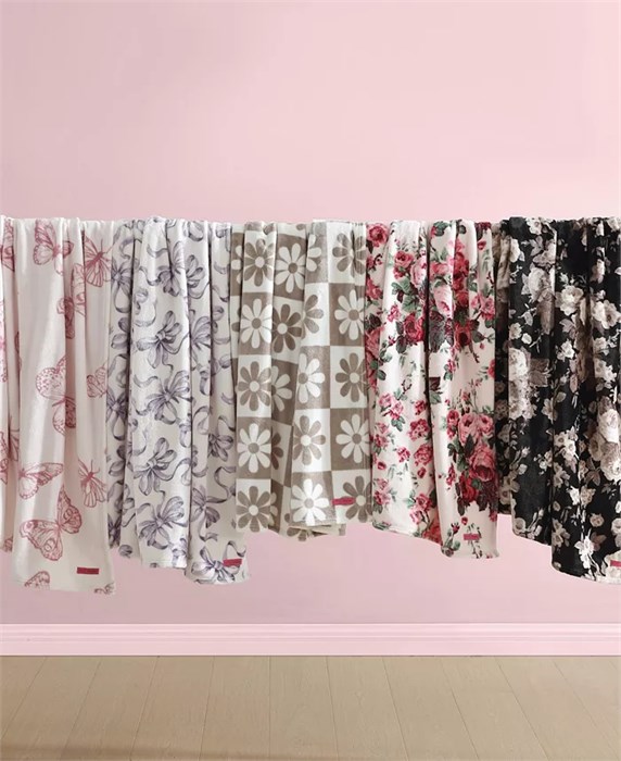 Betsey Johnson Ультрамягкий плюшевый флисовый плед Malachite Butterfly, 228 см x 228 см, 100% полиэстер 11228368