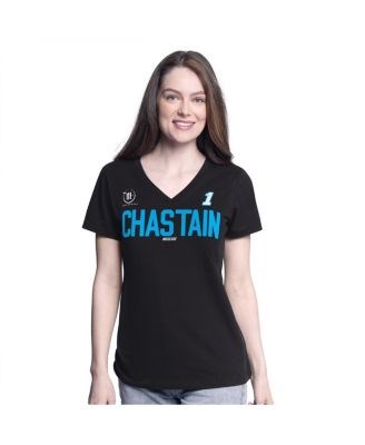 G-Iii Женская чёрная футболка с V-образным вырезом Ross Chastain Batter Up, 60% хлопок, 40% полиэстер 11224966