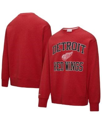 Мужской лонгслив-худи Detroit Red Wings Playoff Win из мягкого флиса с вышивкой, Mitchell &amp, Ness 11222914