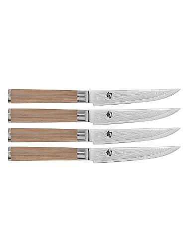 Shun Стейковые ножи Classic Blonde, набор из 4 предметов, 12 см, ручки из паккавуд 10042793