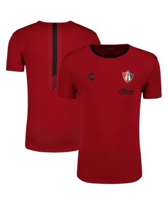 Мужская красная футболка Club Atlas 2024/25 с вышивкой и круглым подолом от Charly 11223822