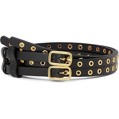 Madewell Двойной кожаный пояс с заклепками, пряжкой и держателем 11227258