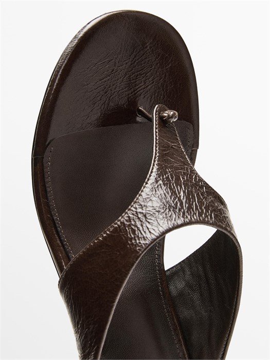 Туфли на каблуке с разделителем пальцев и платформой 4 см от Massimo Dutti 11202128