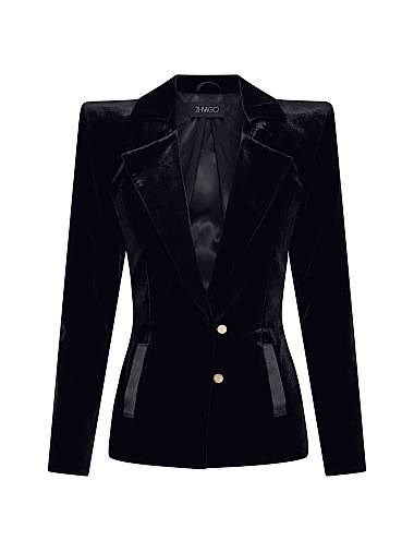 Однобортный бархатный жакет Zhivago More Human Than Human с накладными карманами 11019768