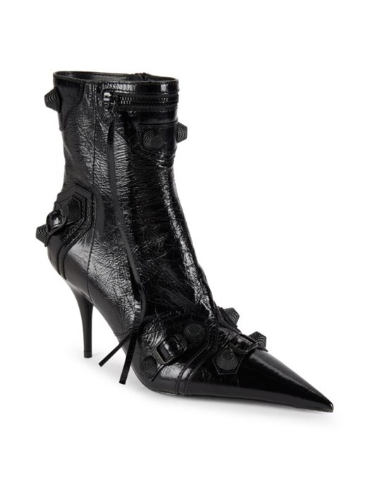 Ботильоны Balenciaga Cagole 90MM из кожи с заклепками и молнией 11224744