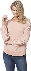 Универсальный пуловер Jessica Simpson с рифлеными краями и широким вырезом горловины 11241786