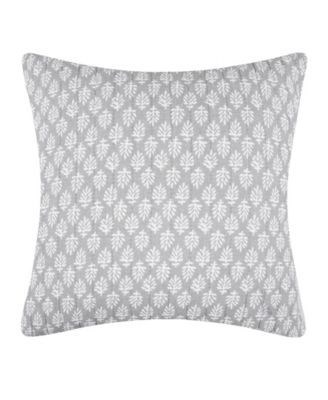 Levtex Стеганая декоративная подушка Aditya с ботаническим орнаментом, размер 45х45 см, хлопок, наполнитель из утиного пуха 11223709