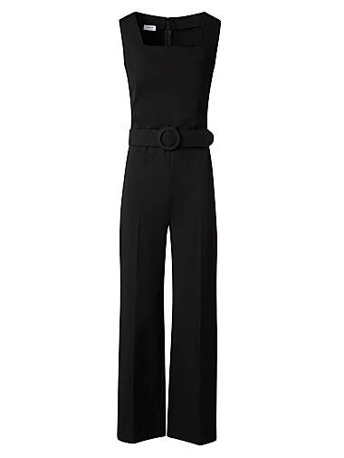 Комбинезон без рукавов с квадратным вырезом и поясом от Akris Punto из итальянской ткани с 69% вискозы 11018588