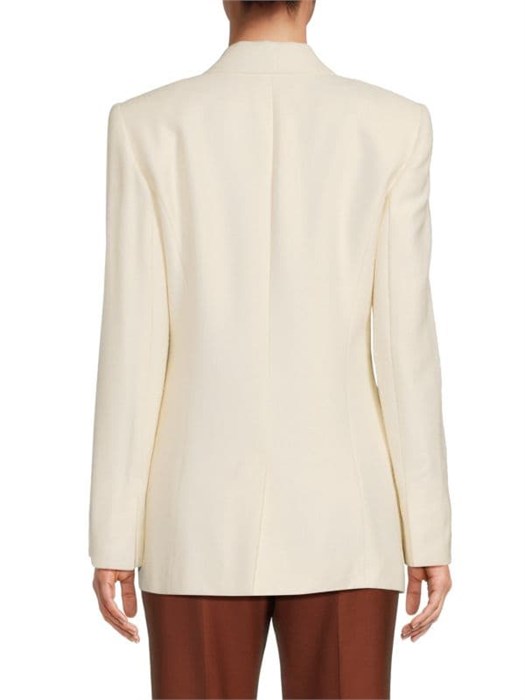 Шелковый и шерстяной двубортный блейзер Chloe с акцентными пуговицами и структурированным силуэтом 11232086