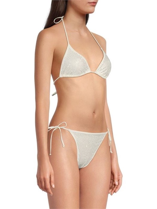 Треугольный бикини-топ WeWoreWhat с блестящими украшениями и классическим халтером 11232021