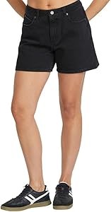 Женские джинсовые шорты Volcom Stoned с высокой талией и свободным кроем, 5 дюймов, 100% хлопок 11240484