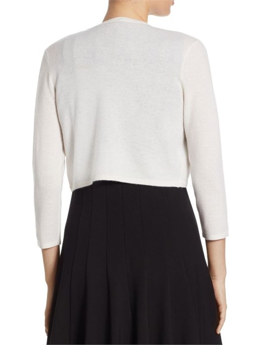 Укороченное классическое кашемировое болеро от Saks Fifth Avenue без воротника с рукавами три четверти 11231811