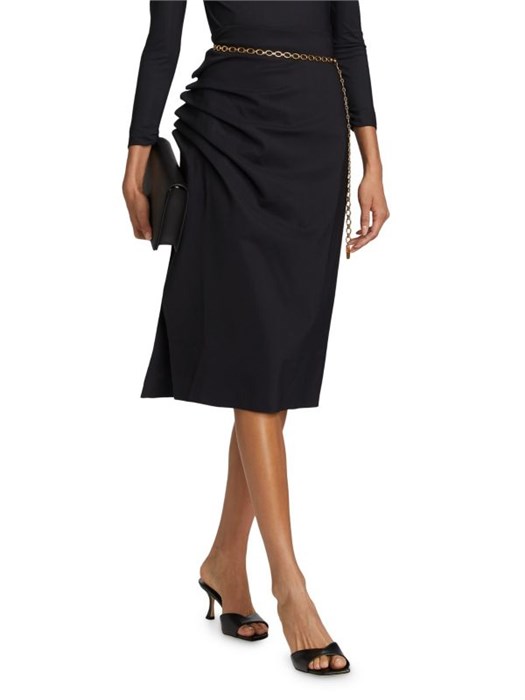 Прозрачная юбка-миди Efeso с драпировкой и боковым разрезом от Chiara Boni La Petite Robe, Италия 11225805