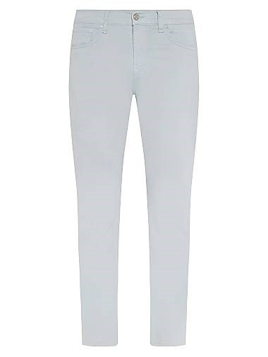 7 For All Mankind Джинсы D-Slimmy-Stretch из сатина средней посадки с классическим облегающим кроем и 5 карманами, Италия 10049543