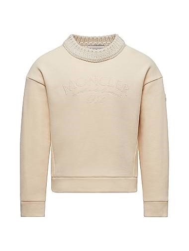 Хлопковое худи Moncler для девочек с вышитым логотипом и уютным флисом для холодной погоды 11016146