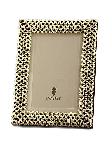 L',Objet Фоторамка с плетеным дизайном в золотистом цвете для фото 10х15 см, 13х18 см и 20х25 см 11019243